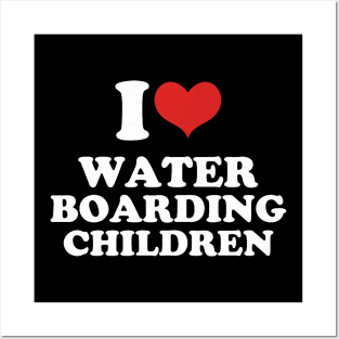 I Love Water Boarding Children Premium Posters and Art